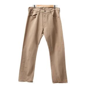 Levi's Men's 501 Original Fit Jean 33 x 30 Brown Khaki Straight Leg Classic